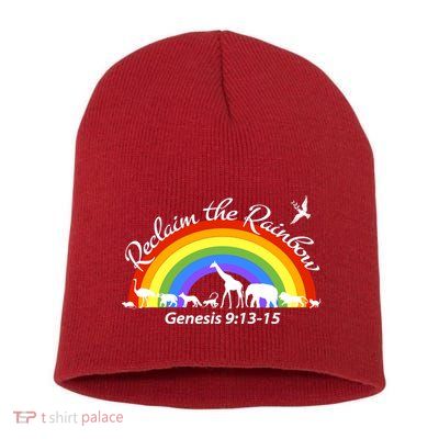 Reclaim The Rainbow: Gods Promise Short Acrylic Beanie