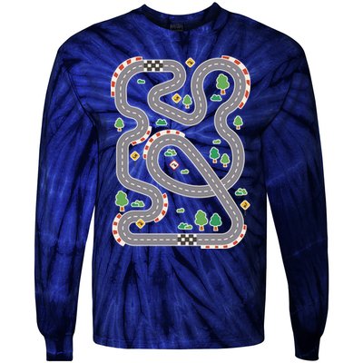 Racing Track Tie-Dye Long Sleeve Shirt