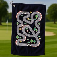 Racing Track Golf Towel