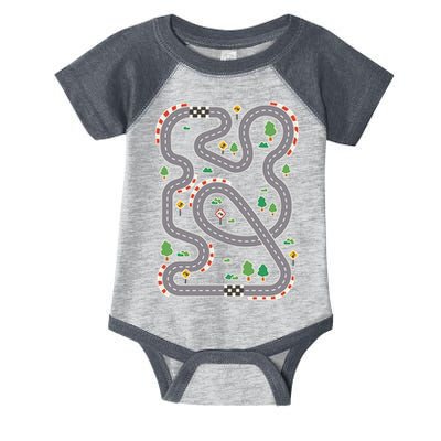 Racing Track Infant Baby Jersey Bodysuit