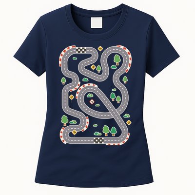 Racing Track Womens T-Shirt