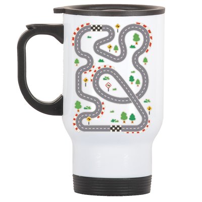 Racing Track Stainless Steel Travel Mug