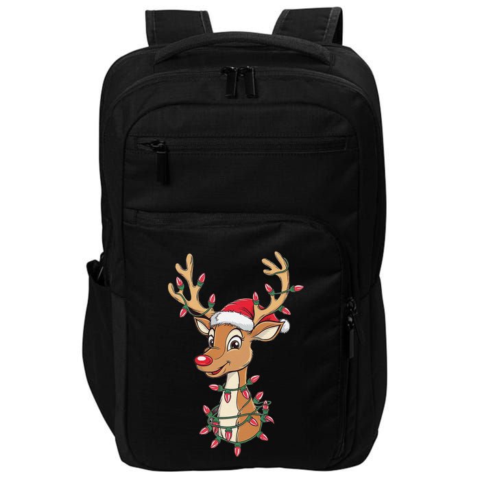 Rudolph The Red Nose Reindeer Christmas Gitfs For Impact Tech Backpack