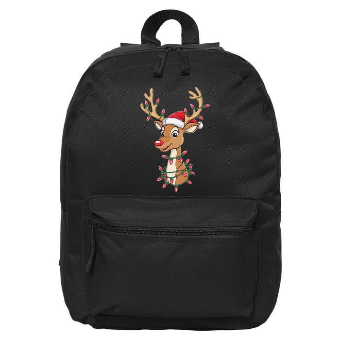 Rudolph The Red Nose Reindeer Christmas Gitfs For 16 in Basic Backpack
