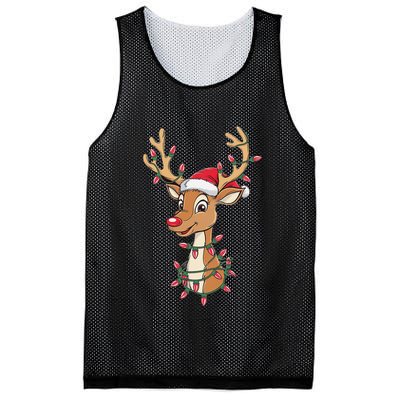 Rudolph The Red Nose Reindeer Christmas Gitfs For Mesh Reversible Basketball Jersey Tank