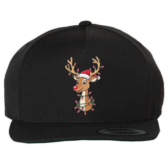 Rudolph The Red Nose Reindeer Christmas Gitfs For Wool Snapback Cap