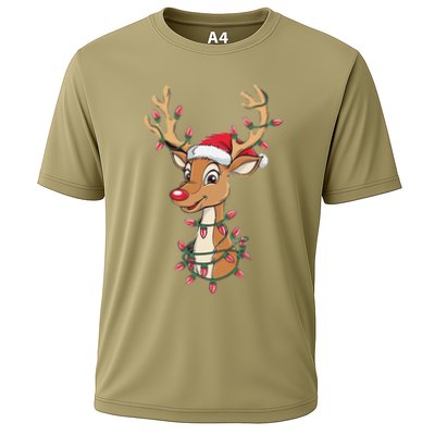 Rudolph The Red Nose Reindeer Christmas Gitfs For Performance Shirt