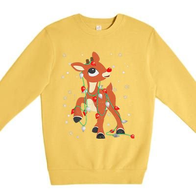 Rudolph The Red Nose Reindeer For And Christmas Premium Crewneck Sweatshirt