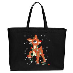 Rudolph The Red Nose Reindeer For And Christmas Cotton Canvas Jumbo Tote