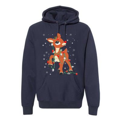 Rudolph The Red Nose Reindeer For And Christmas Premium Hoodie