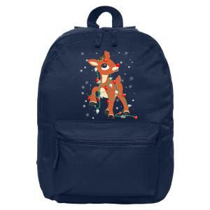 Rudolph The Red Nose Reindeer For And Christmas 16 in Basic Backpack