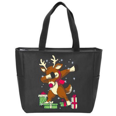 Rudolph The Red Nose Reindeer Christmas Zip Tote Bag