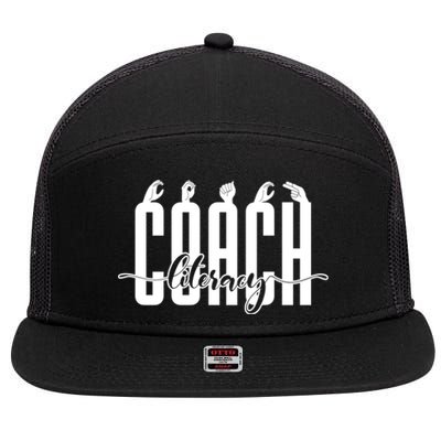 Reading Teacher Reading Coach Literacy Coach Meaningful Gift 7 Panel Mesh Trucker Snapback Hat