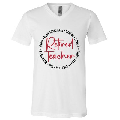 Retired Teacher V-Neck T-Shirt