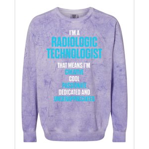 Radiologic Technologist Rad Tech Passionate Radiology Gift Colorblast Crewneck Sweatshirt