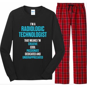 Radiologic Technologist Rad Tech Passionate Radiology Gift Long Sleeve Pajama Set