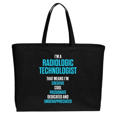 Radiologic Technologist Rad Tech Passionate Radiology Gift Cotton Canvas Jumbo Tote