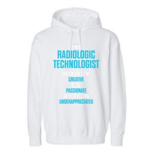 Radiologic Technologist Rad Tech Passionate Radiology Gift Garment-Dyed Fleece Hoodie