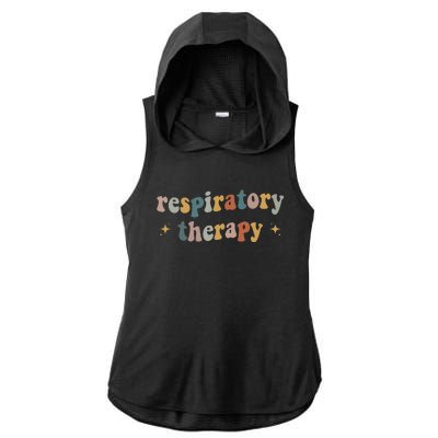 Respiratory Therapy RT therapist funny RT Care Week Ladies PosiCharge Tri-Blend Wicking Draft Hoodie Tank