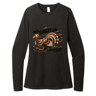 Run Turkey Run! Funny Thanksgiving Escape Running Costume Gift Womens CVC Long Sleeve Shirt