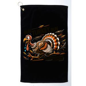 Run Turkey Run! Funny Thanksgiving Escape Running Costume Gift Platinum Collection Golf Towel