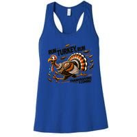 Run Turkey Run! Funny Thanksgiving Escape Running Costume Gift Women's Racerback Tank