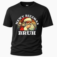 Rizz The Season Bruh. Mewy Funny Joke Rizz Christmas Cooling Performance Crew T-Shirt