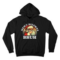 Rizz The Season Bruh. Mewy Funny Joke Rizz Christmas Hoodie