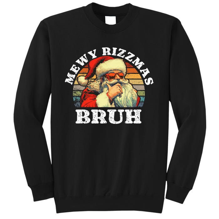 Rizz The Season Bruh. Mewy Funny Joke Rizz Christmas Sweatshirt