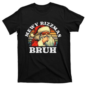 Rizz The Season Bruh. Mewy Funny Joke Rizz Christmas T-Shirt