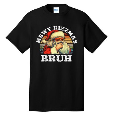 Rizz The Season Bruh. Mewy Funny Joke Rizz Christmas Tall T-Shirt