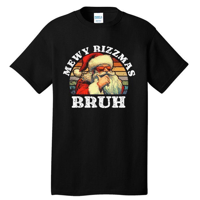 Rizz The Season Bruh. Mewy Funny Joke Rizz Christmas Tall T-Shirt