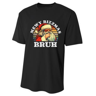 Rizz The Season Bruh. Mewy Funny Joke Rizz Christmas Performance Sprint T-Shirt