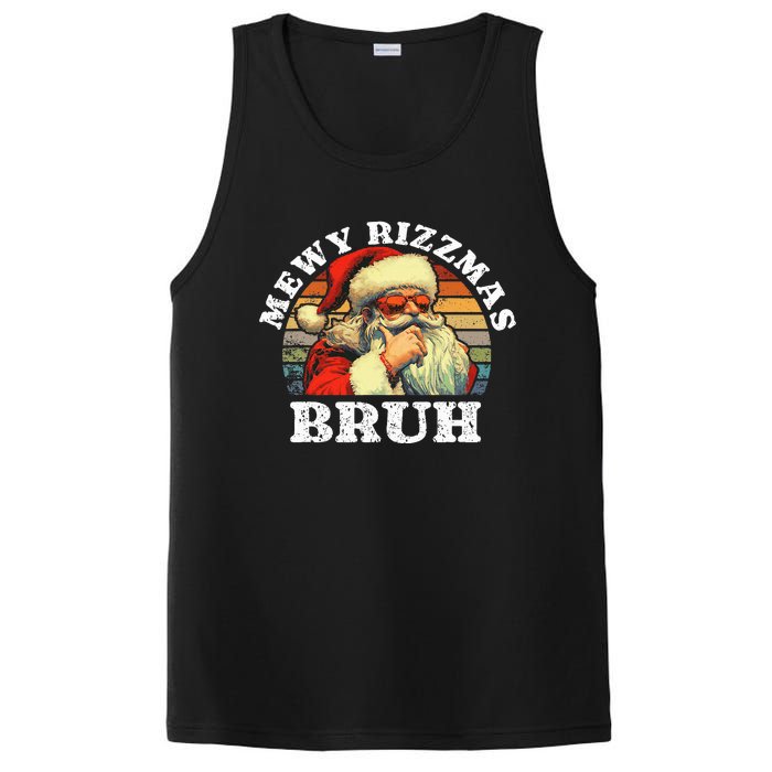 Rizz The Season Bruh. Mewy Funny Joke Rizz Christmas PosiCharge Competitor Tank