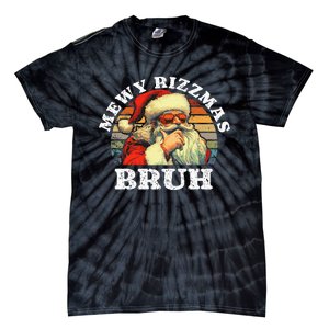 Rizz The Season Bruh. Mewy Funny Joke Rizz Christmas Tie-Dye T-Shirt