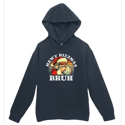 Rizz The Season Bruh. Mewy Funny Joke Rizz Christmas Urban Pullover Hoodie