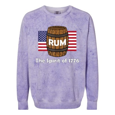 Rum Traveler Spirit Of 1776 America Usa 4th Of July Colorblast Crewneck Sweatshirt