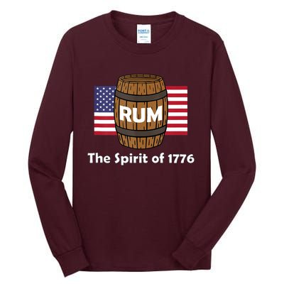 Rum Traveler Spirit Of 1776 America Usa 4th Of July Tall Long Sleeve T-Shirt