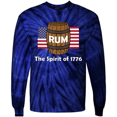 Rum Traveler Spirit Of 1776 America Usa 4th Of July Tie-Dye Long Sleeve Shirt