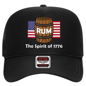 Rum Traveler Spirit Of 1776 America Usa High Crown Mesh Back Trucker Hat