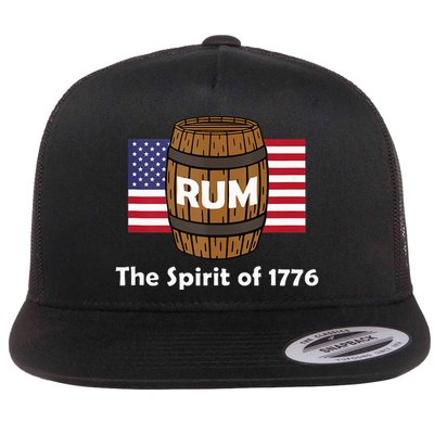 Rum Traveler Spirit Of 1776 America Usa Flat Bill Trucker Hat