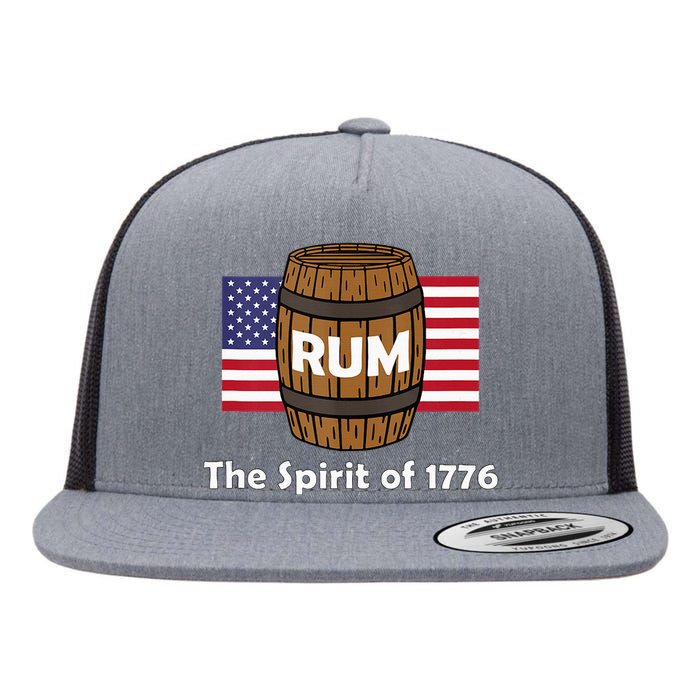 Rum Traveler Spirit Of 1776 America Usa Flat Bill Trucker Hat