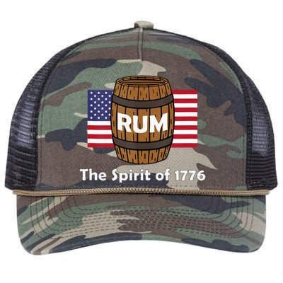 Rum Traveler Spirit Of 1776 America Usa Retro Rope Trucker Hat Cap