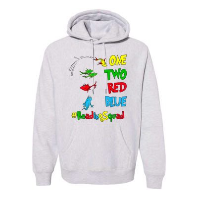 Reading Teacher Squad Oh The Places One Two Red Blue Fish Premium Hoodie