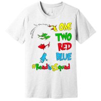 Reading Teacher Squad Oh The Places One Two Red Blue Fish Premium T-Shirt