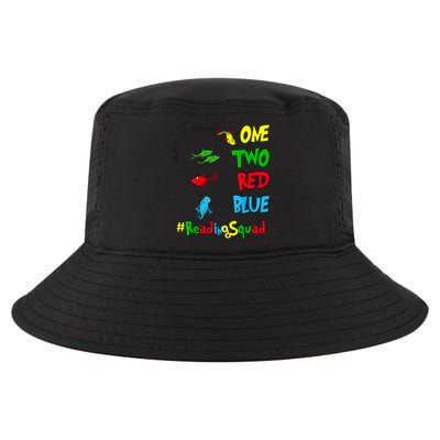Reading Teacher Squad Oh The Places One Two Red Blue Fish Cool Comfort Performance Bucket Hat