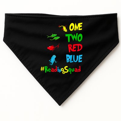 Reading Teacher Squad Oh The Places One Two Red Blue Fish USA-Made Doggie Bandana