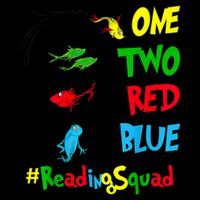 Reading Teacher Squad Oh The Places One Two Red Blue Fish 7-Panel Snapback Hat