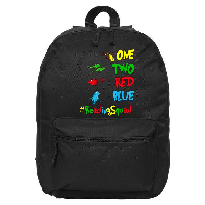 Reading Teacher Squad Oh The Places One Two Red Blue Fish 16 in Basic Backpack