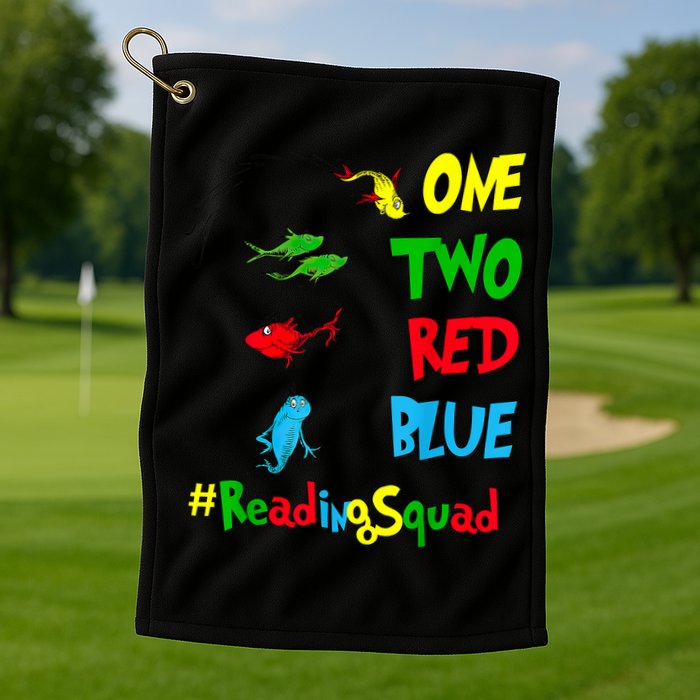 Reading Teacher Squad Oh The Places One Two Red Blue Fish Golf Towel